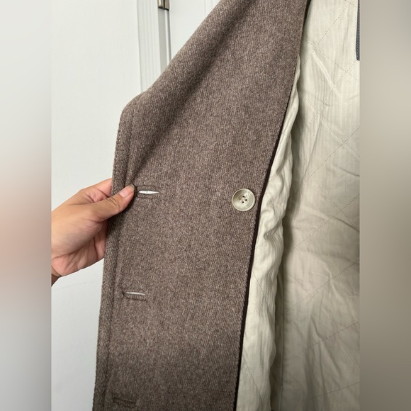 Abercrombie & Fitch Chic collar double breasted wool blend coat size L - Picture 10 of 16